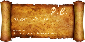 Pulger Célia névjegykártya